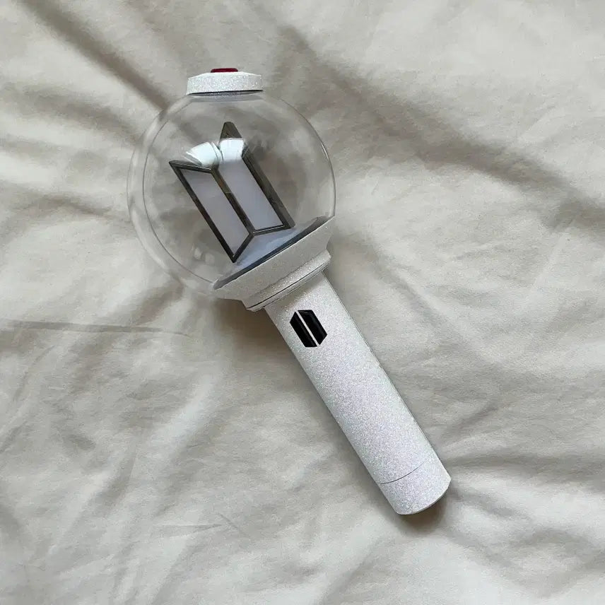[BUNJANG] BTS Army Bomb Sticker - Glitter White / 사미밤 스티커 빤짝이 화이트 bts 응원봉 스킨 아미밤 꾸미기