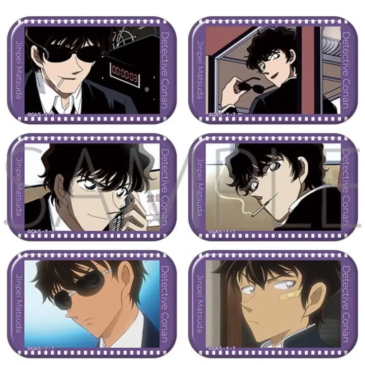 [BUNJANG] Detective Conan Jinpei Matsuda Can Badge Set / 택포 4.2) 명탐정 코난 송보윤 마츠다 진페이 캔뱃지 한상자