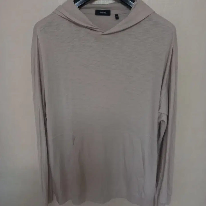 [BUNJANG] Theory Hooded T-Shirt XL (Beige) / 띠어리 후드 티셔츠 105~110 [미사용]