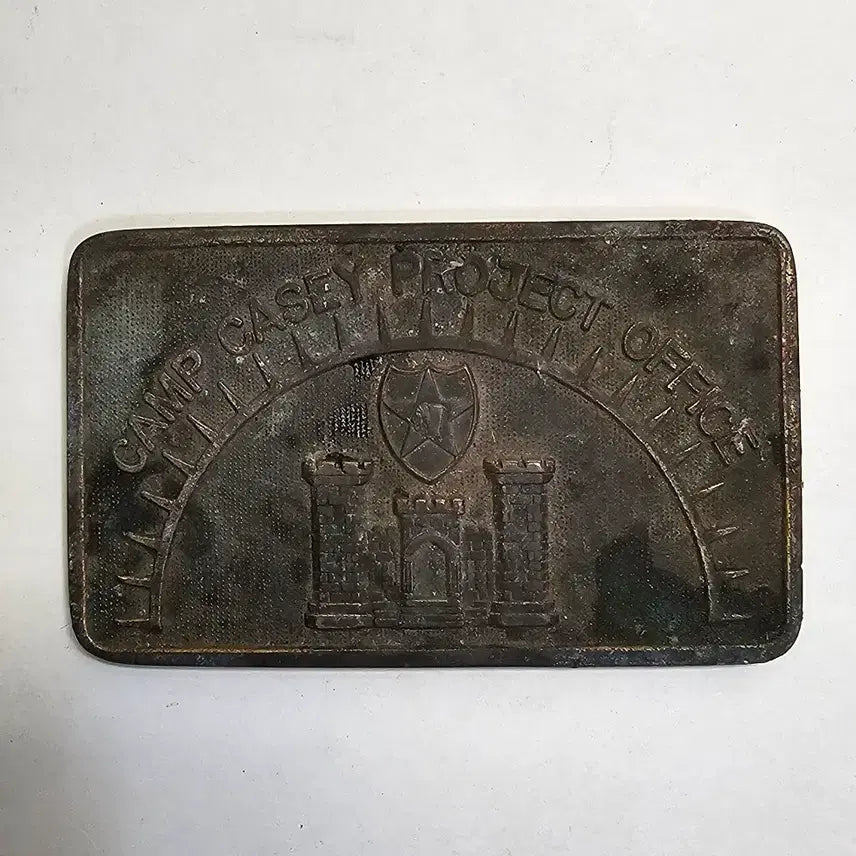 [BUNJANG] Old Camp Casey Copper Plate Military / 오래된 캠프 케이시 동판 밀리터리