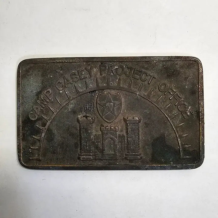 [BUNJANG] Old Camp Casey Copper Plate Military / 오래된 캠프 케이시 동판 밀리터리