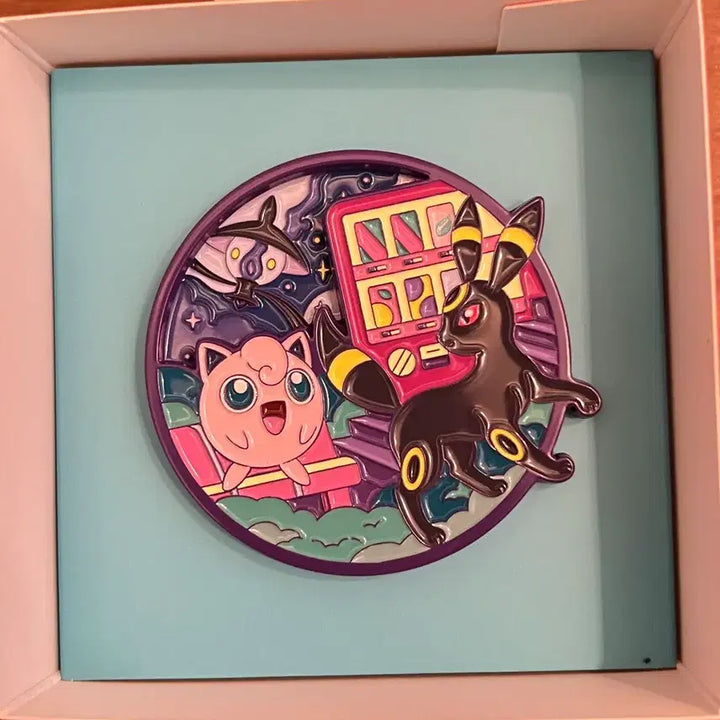 [BUNJANG] Pokemon Poppop Midnight Pin Badge - Jigglypuff/Blackie / (교환/판매) 포켓몬 팝팝 미드나잇 핀뱃지 - 푸린/블랙키