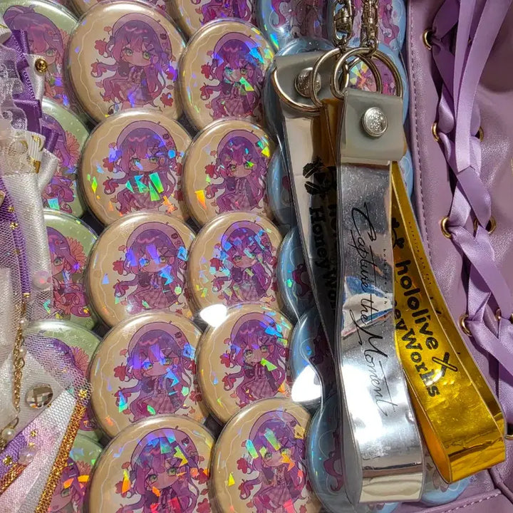 [BUNJANG] Tokoyami Towa Ita Bag with 48 Badges / 홀로라이브 토코야미 토와 이타백