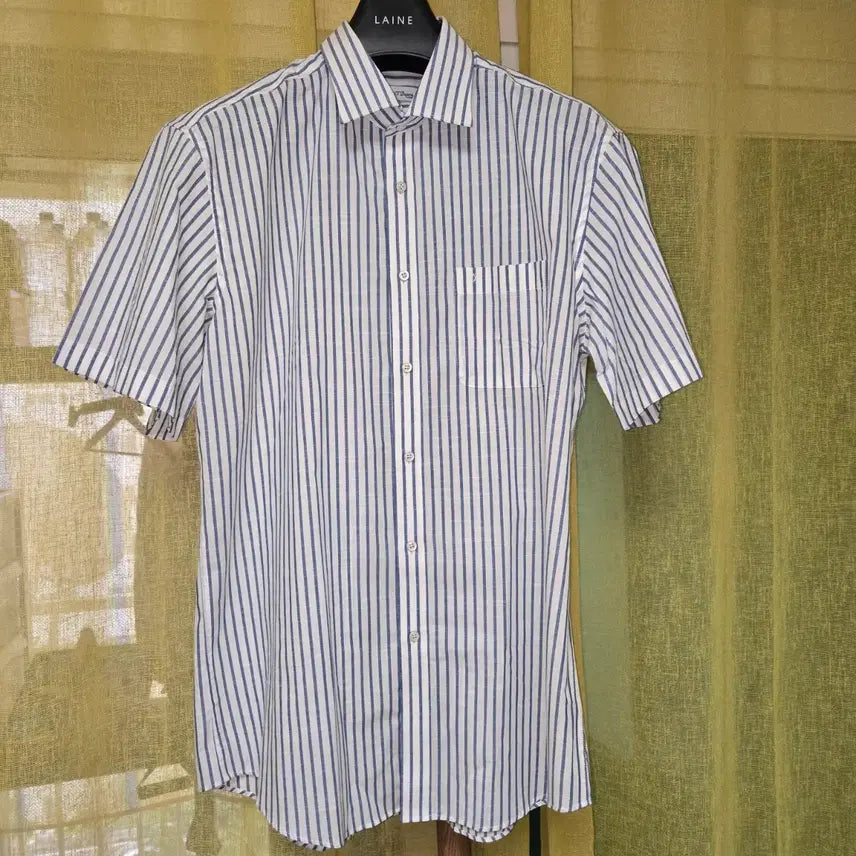 [BUNJANG] S.T. Dupont Classic Stripe Short Sleeve Shirt / S.T. Dupont 클래식 스트라이프 반팔 셔츠 105새제품