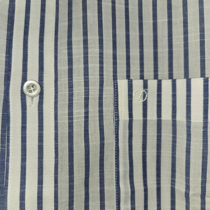 [BUNJANG] S.T. Dupont Classic Stripe Short Sleeve Shirt / S.T. Dupont 클래식 스트라이프 반팔 셔츠 105새제품