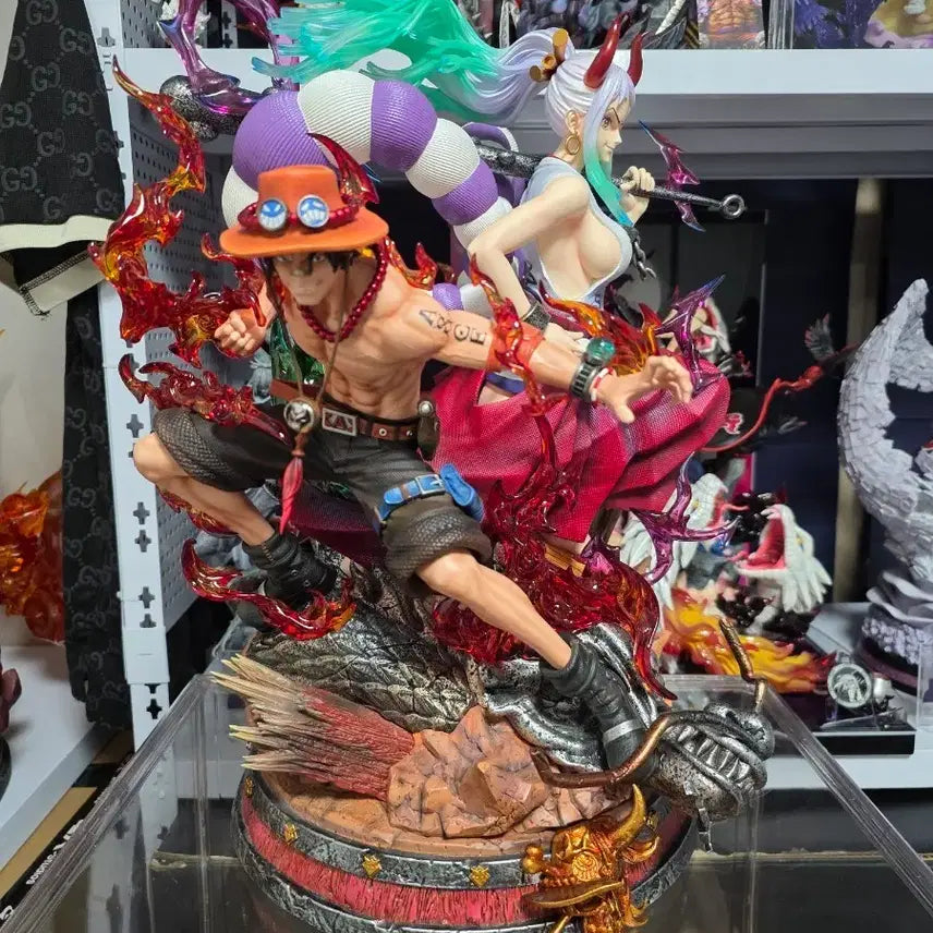 [BUNJANG] LX Yamato &amp; Ace Resin Statue / 원피스 레진 lx 야마토&amp;에이스