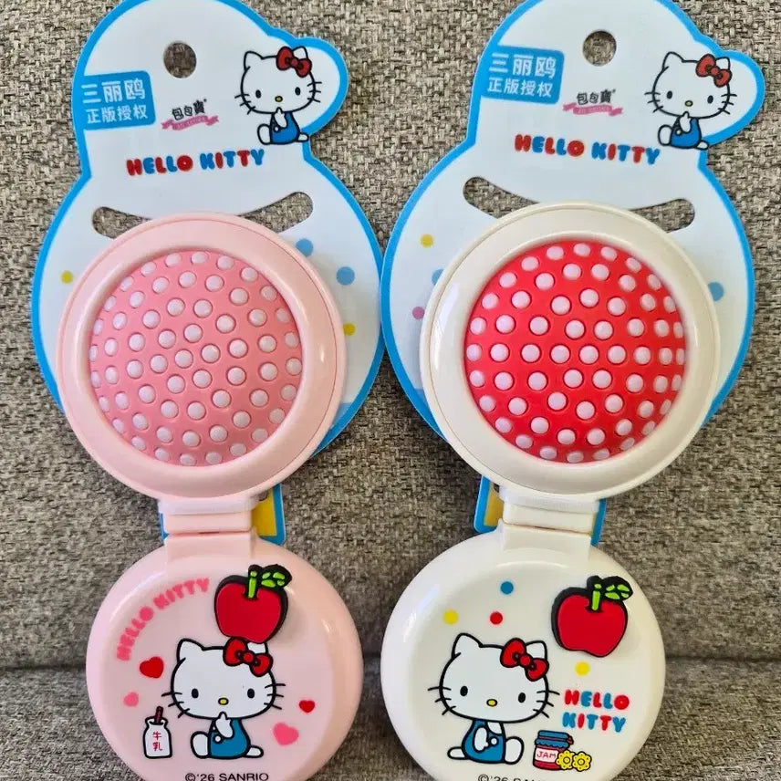 [BUNJANG] Sanrio Hello Kitty Miniso Foldable Brush &amp; Mirror Set / 정품) 헬로키티 미니소 접이식 브러쉬 손거울 새제품