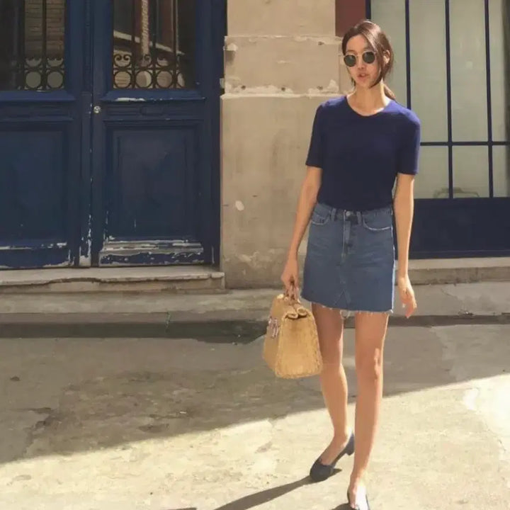[BUNJANG] Shop M Denim Skirt / 샵엠 데님스커트