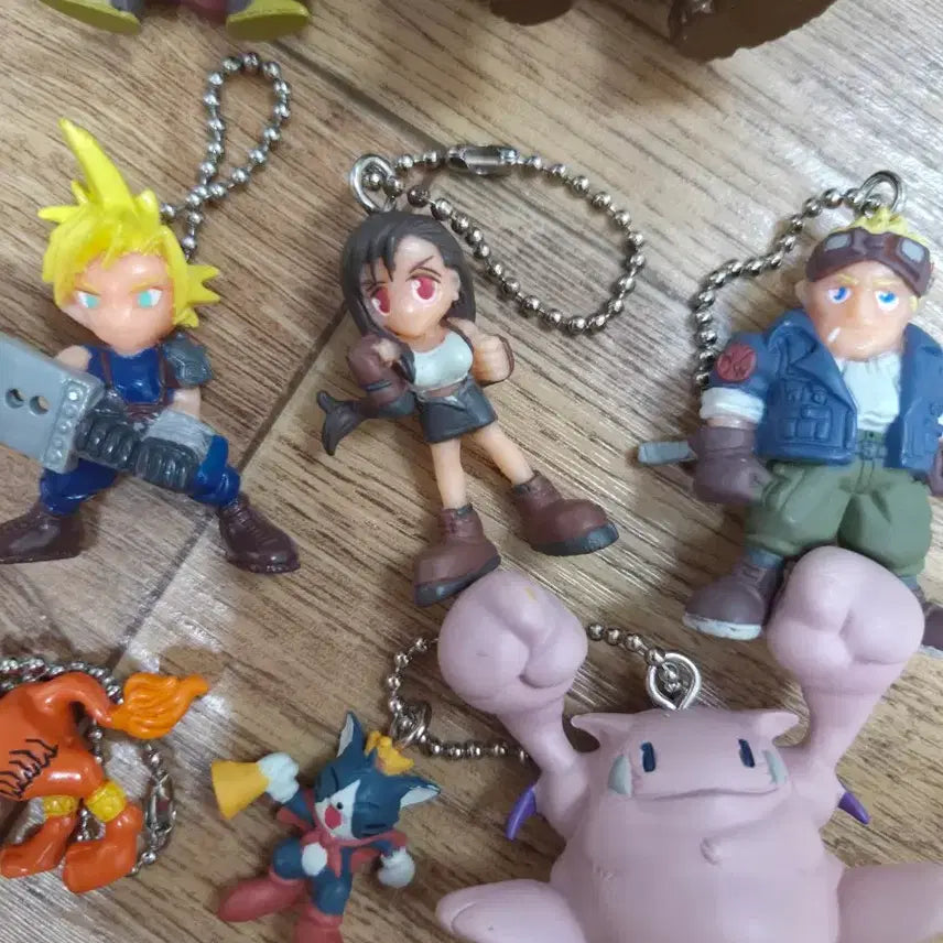 [BUNJANG] Final Fantasy VII Classic Figure Keychain Full Set / 파이널판타지7 피규어 키링 고전  풀세트