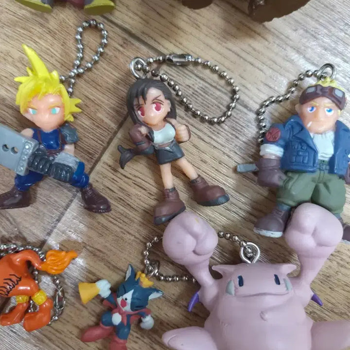 [BUNJANG] Final Fantasy VII Classic Figure Keychain Full Set / 파이널판타지7 피규어 키링 고전  풀세트