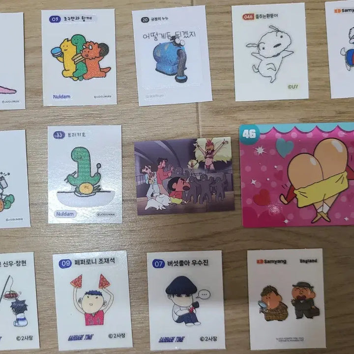 [BUNJANG] Pokemon, Joguman, Garbage Time, Shin-chan, Teletubbies Stickers Bundle Set / 일괄) 포켓몬, 조구만, 가비지타임, 짱구는 못말려 띠부씰 일괄판매