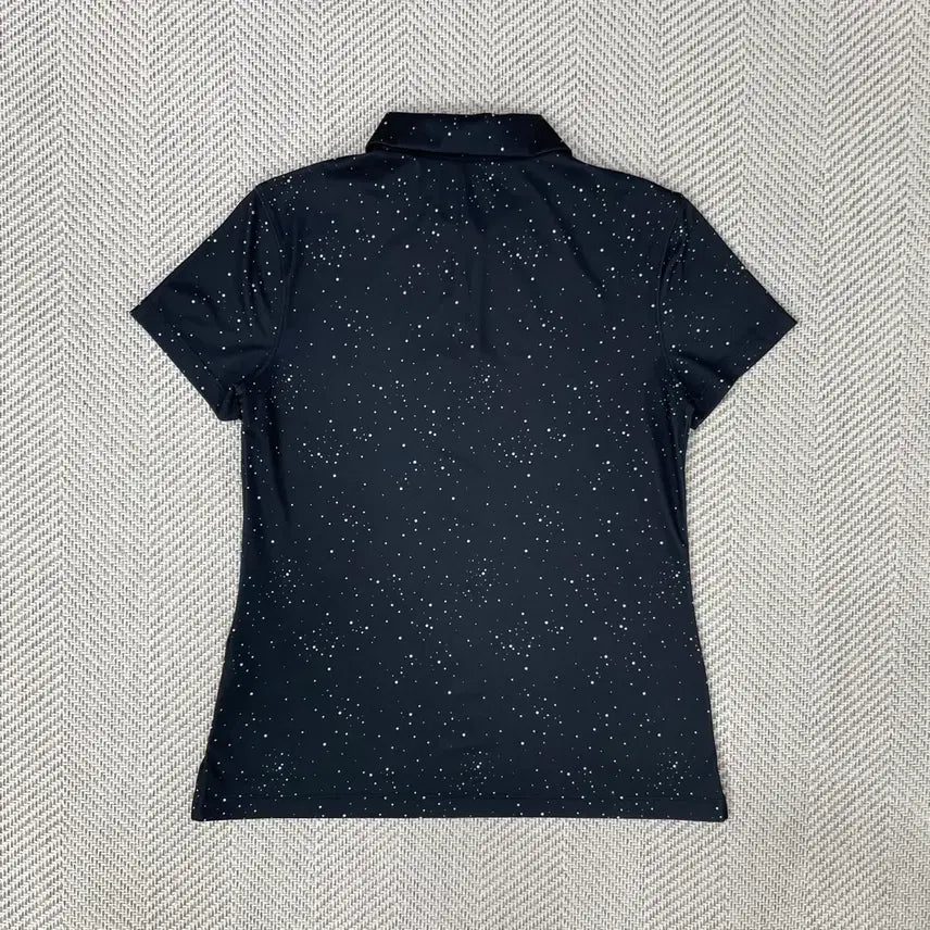 [SOLD OUT] 나이키 드라이핏 여성 반팔 카라티 패턴 블랙 S