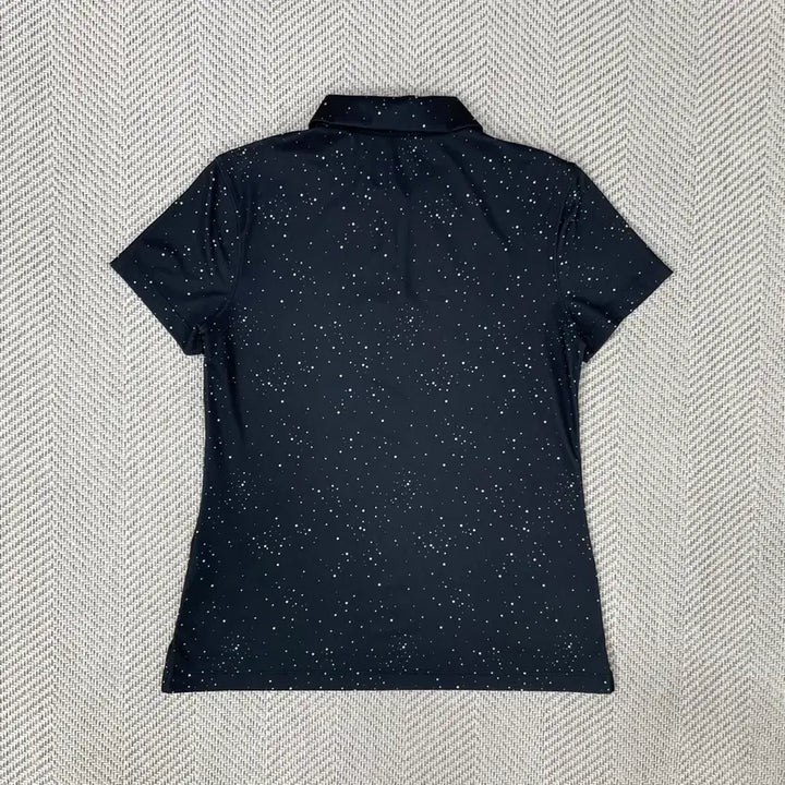 [SOLD OUT] 나이키 드라이핏 여성 반팔 카라티 패턴 블랙 S