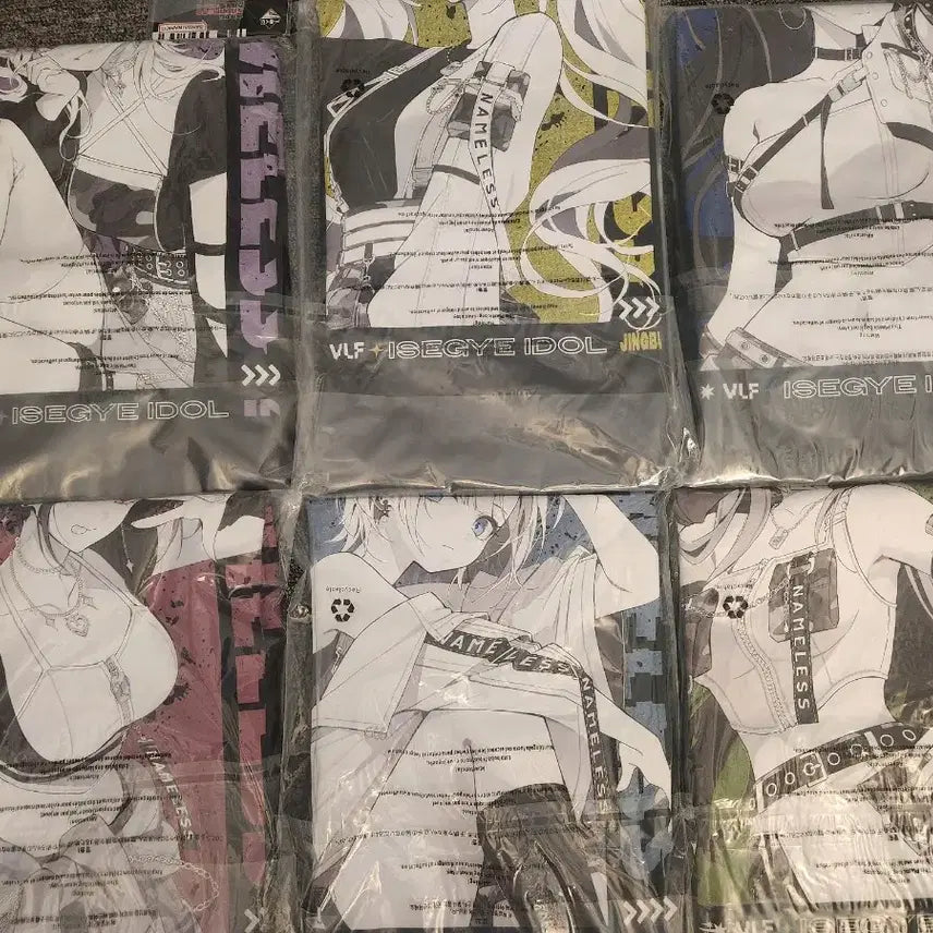 [BUNJANG] Ishidaizuki Nameless Nagocl Collaboration T-Shirt Bundle Set / 이세돌 네임리스 나고클 콜라보 티셔츠 6개 일괄 양도합니다