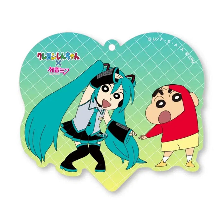 [BUNJANG] Crayon Shin-chan x Hatsune Miku Collaboration Acrylic Heart Keychain / 짱구 하츠네 미쿠 콜라보 아크릴 하트 키링