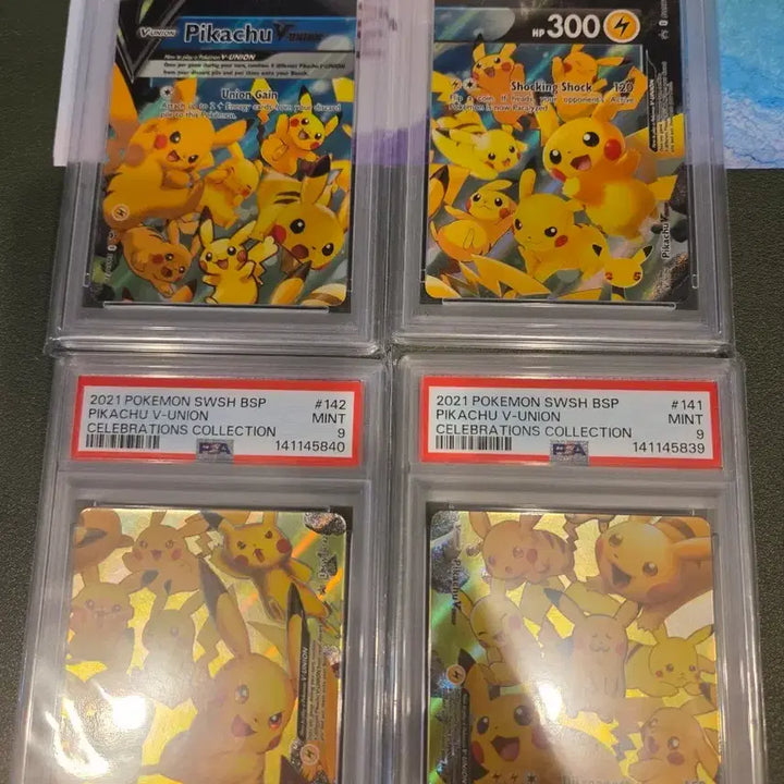 [BUNJANG] Pikachu V-Union Card Set (PSA Graded 8, 9, 10) / 피카츄 V-Union 카드 PSA 등급 8.9.10등급