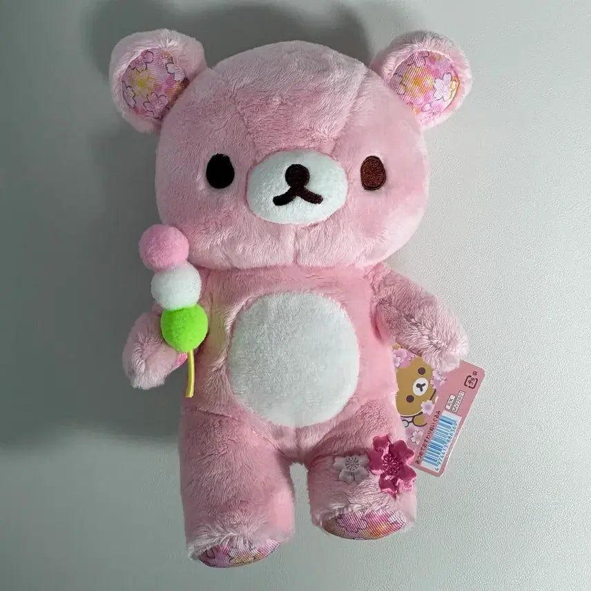[BUNJANG] Rilakkuma Cherry Blossom Dango Plush Doll / 리락쿠마 벚꽃 당고 누이구루미 인형 새상품