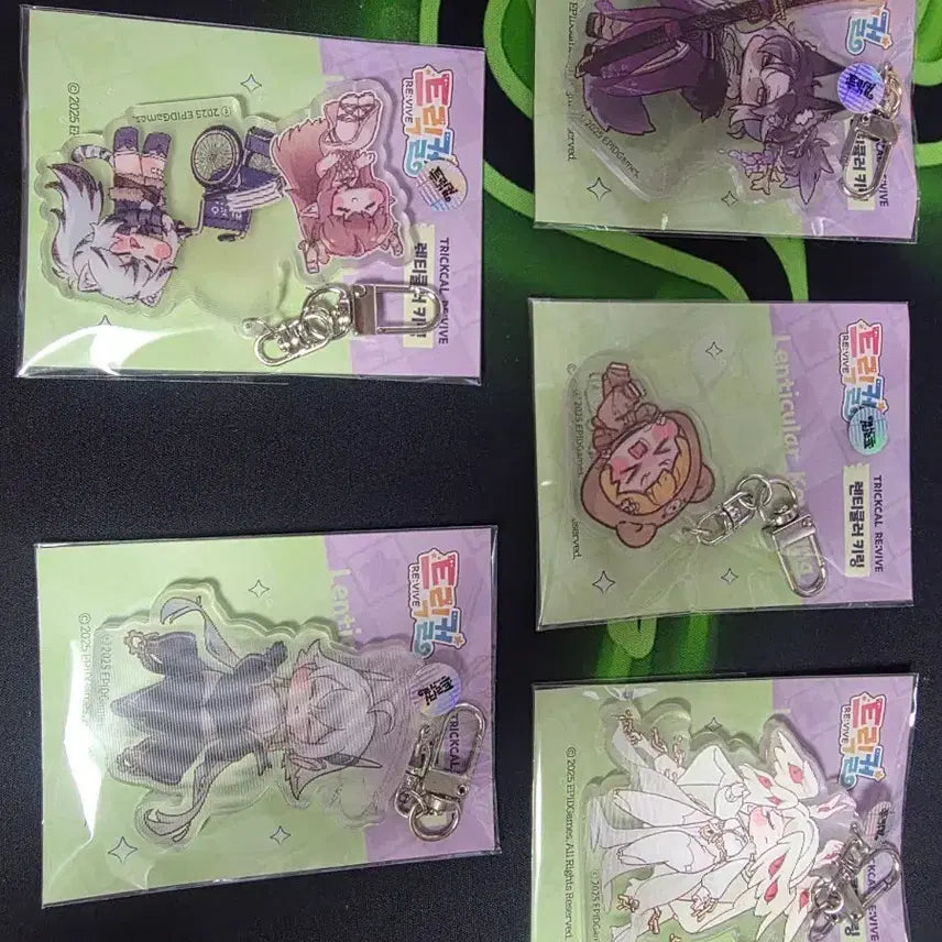 [BUNJANG] Trickcal Revive Lenticular Acrylic Keyring Set / 트릭컬 리바이브 굿즈 렌티큘러 아크릴 키링 셋트
