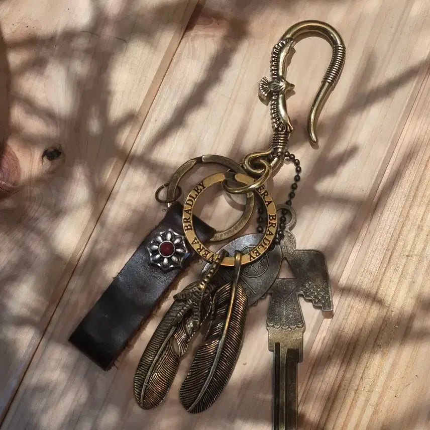 [BUNJANG] 3CROSS Gold Brass Double Wing Keyring / 3CROSS gold brass duble wing KEYRING
