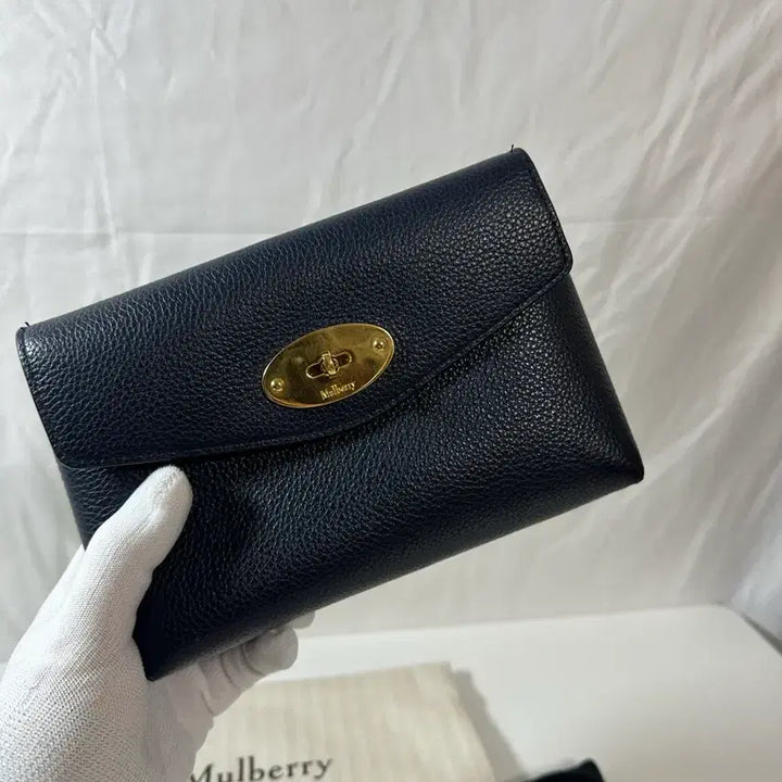 [BUNJANG] Mulberry Darzi Pouch Navy (S) / 멀버리 달리 파우치 네이비 (S)