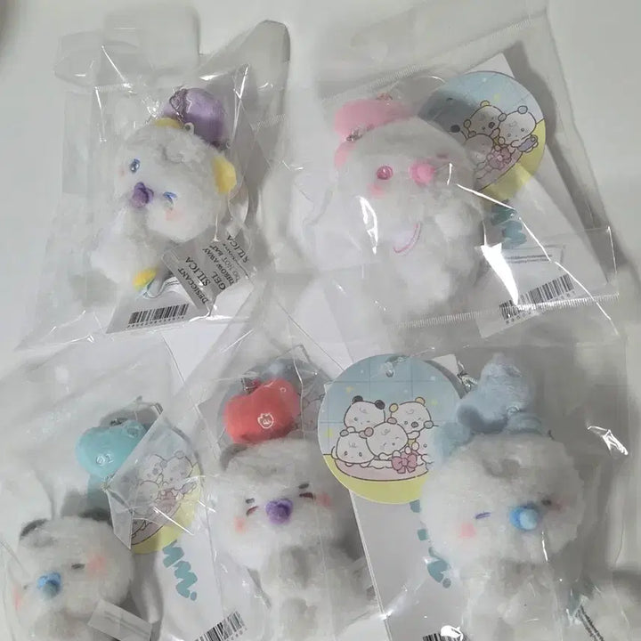 [BUNJANG] Baby Mmmmi Mmmmu Charm Keychain 5-Piece Bundle Set / 일괄) 베이비 므메미무 참 키링 5개 세트