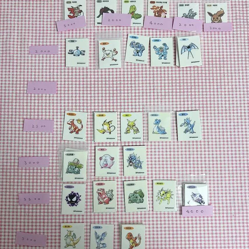 [BUNJANG] 30th Anniversary Pokemon Tteokbokkki Stickers / (매일업뎃) 30주년 포켓몬 띠부씰 30주년 아트워크 포켓몬 띠부씰