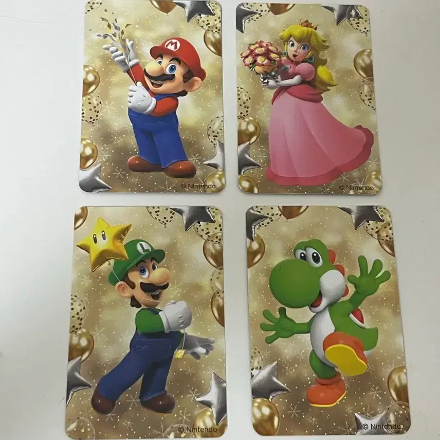[BUNJANG] Nintendo Super Mario Jamsil Pop-up Exclusive 4 Photocard Set / 닌텐도 잠실 팝업 슈퍼마리오 특전 포토카드 4종 세트