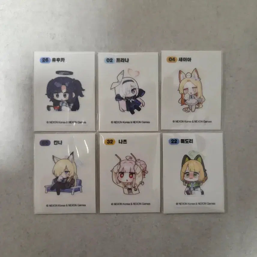 [SOLD OUT] 블루아카이브 GS25 콜라보 띠부씰 8장 일괄