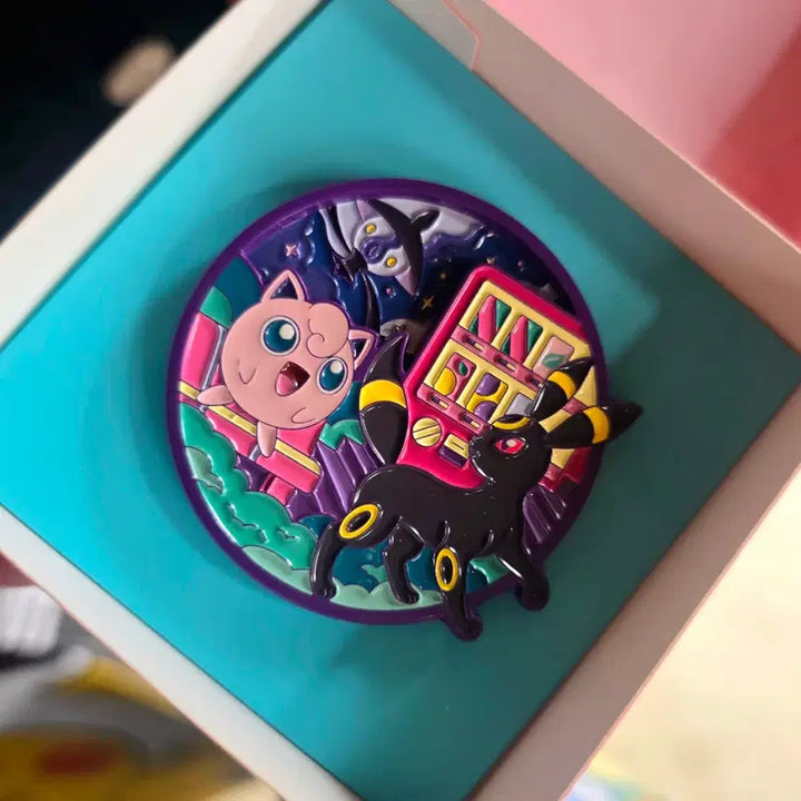 [BUNJANG] Pokemon Pop-Up Midnight Roulette Pin Badge Collection Purin, Umbreon, Chandelure / 포켓몬스터 팝팝 미드나잇 룰렛 핀뱃지 컬렉션 푸린 블래키 샹델라 판매