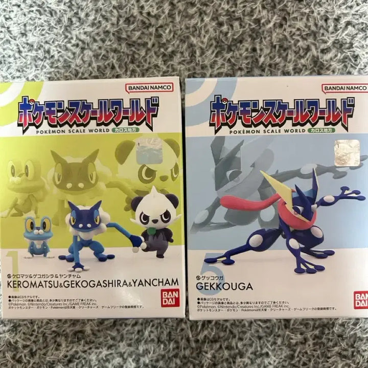 [BUNJANG] Bandai Pokémon Scale World Kalos Evolution Set Froakie-Frogadier-Greninja Figure Bundle Set / [미개봉]반다이 포켓몬 스케일월드 칼로스 개굴닌자 진화 세트 피규어 일괄