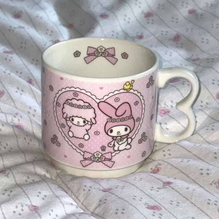 [BUNJANG] Sanrio My Melody Piano-chan Ceramic Mug 2007 Vintage / 2007 마이멜로디 피아노짱 도자기 머그컵