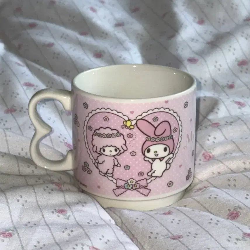 [BUNJANG] Sanrio My Melody Piano-chan Ceramic Mug 2007 Vintage / 2007 마이멜로디 피아노짱 도자기 머그컵