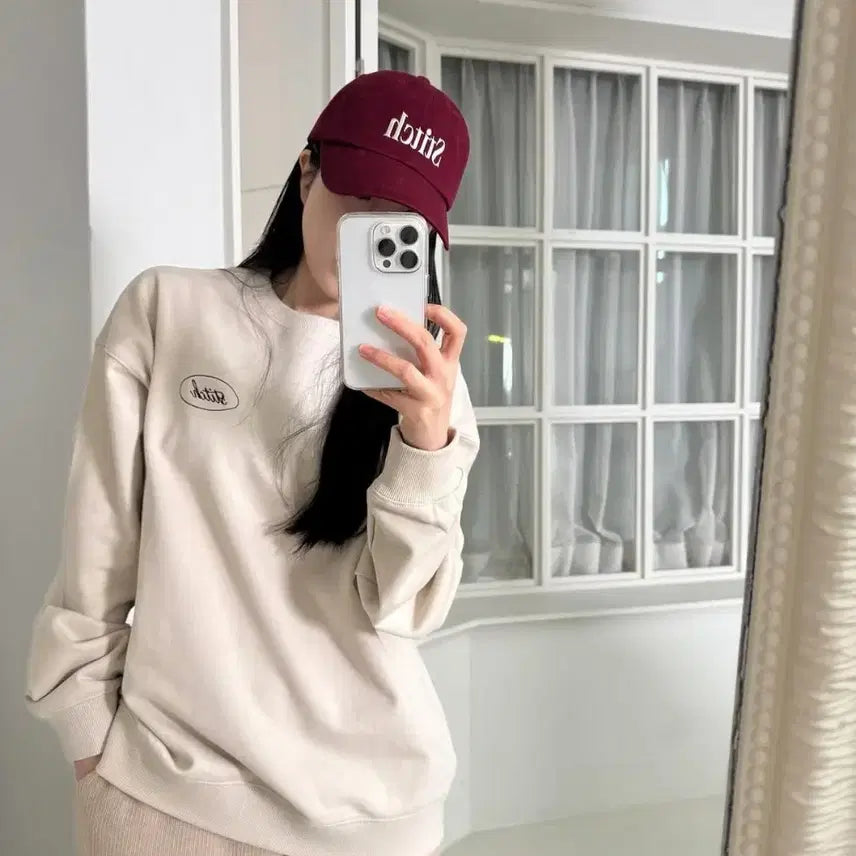 [BUNJANG] Davichi 2025 Concert Stitch Ball Cap - Ivory / 2025 다비치 콘서트 Stitch 볼캡 아이보리