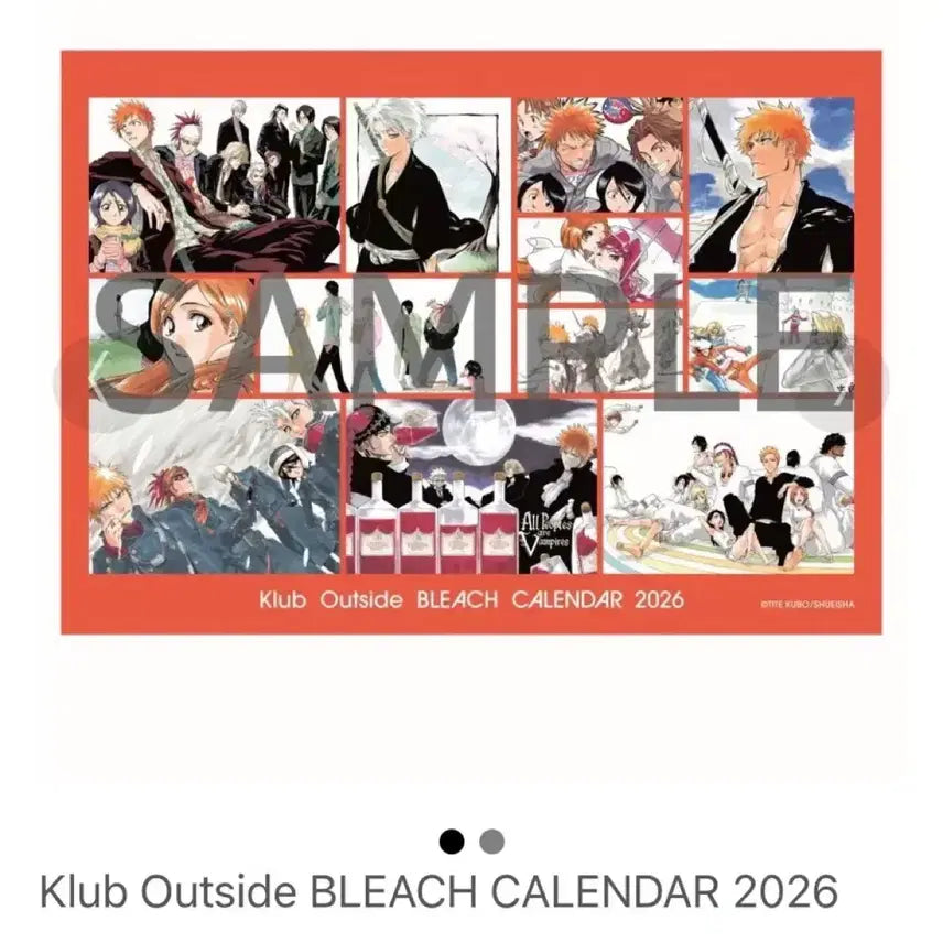 [BUNJANG] Bleach Kubo Klub 2026 A3 Original Art Calendar / 블리치 쿠보클럽 2026 A3 원화 캘린더