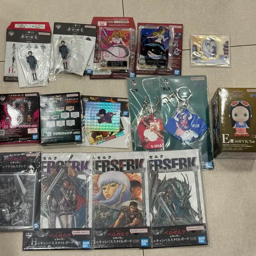 [BUNJANG] Ichiban Kuji Prizes Complete Set / 제일복권 하위상 15종 일괄 원피스 드래곤볼 건담 수성 베르세르크