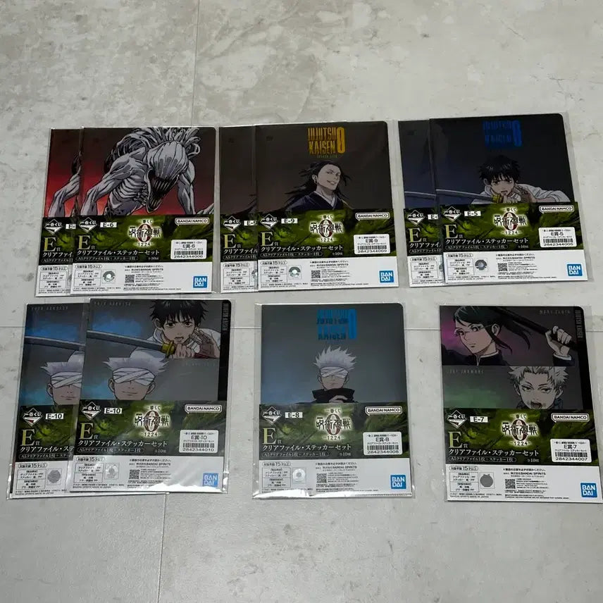 [BUNJANG] Jujutsu Kaisen Ichiban Kuji E Prize Clear File &amp; Sticker Set / 주술회전 제일복권 E상 클리어파일 + 스티커