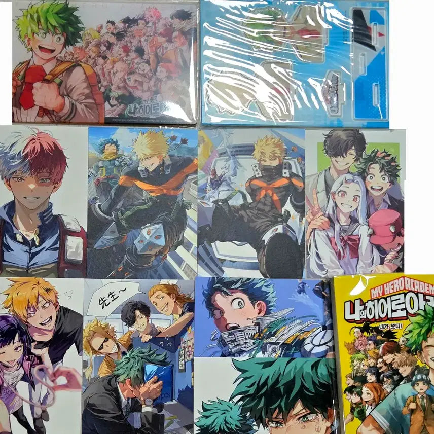 [BUNJANG] My Hero Academia Hiroaka Kirby Collaboration Postcard Set - Deku, Bakugo, Todoroki / 나의히어로아카데미아 히로아카 커비님 엽서 미도리야 바쿠고 토도로키