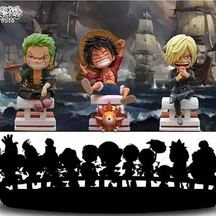 [BUNJANG] ShowHand One Piece Straw Hat Pirates Figure Set (8 Figures) / 쇼핸드 ShowHand 원피스 밀짚모자 해적단 피규어 일괄8명