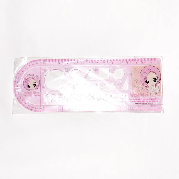 [BUNJANG] Mr. K Valent Transparent Ruler Set / 미스터케이 발렌 투명 눈금자 도형자