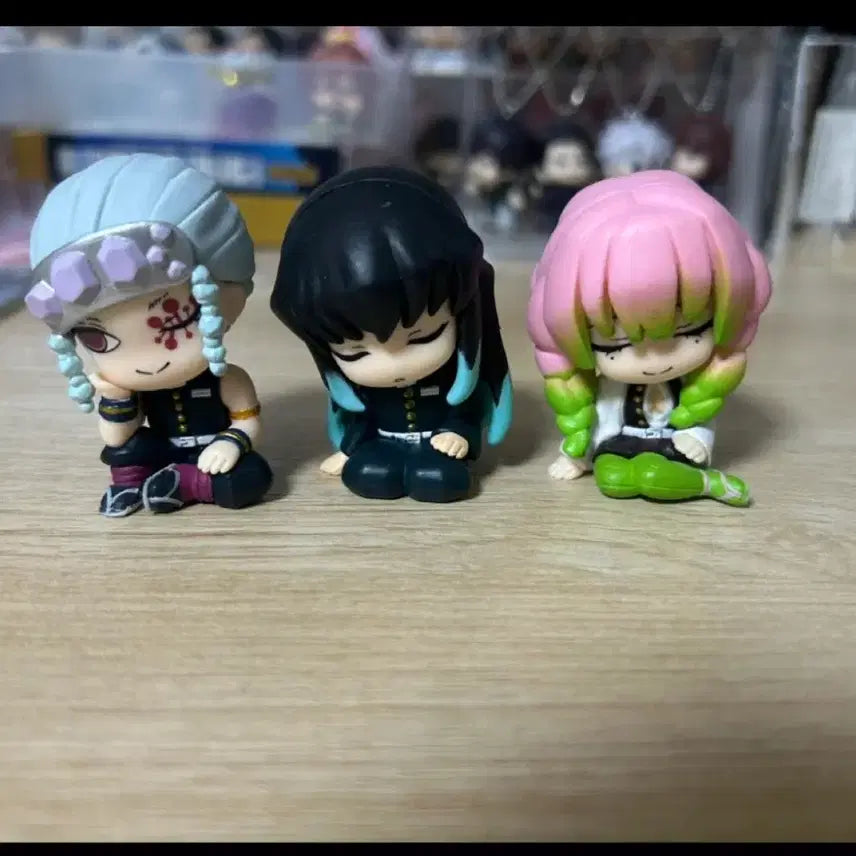 [BUNJANG] Demon Slayer: Kimetsu no Yaiba Shoulder-Bump Gacha Set (Muichiro, Mitsuri, Tengen) / 귀멸의 칼날 귀칼 꾸벅 어깨쿵 가챠 일괄 양도 판매 무이치로 미츠리 텐겐