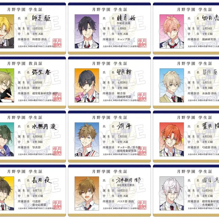 [BUNJANG] Tsukiuta Student ID Profile Card - Koi Kakeru Arata Aoi You Aoharu / 츠키우타 학생증 프로필 카드 코이 카케루 아라타 아오이 요우 아오하루