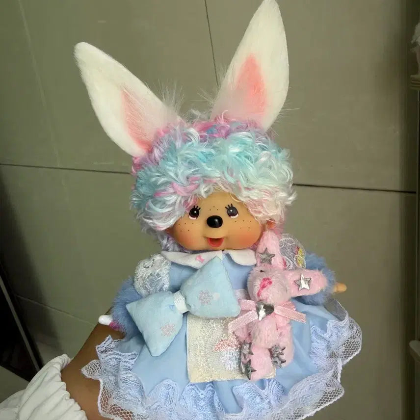 [BUNJANG] Custom Monchhichi Rabbit Plush / 커스텀 몬치치