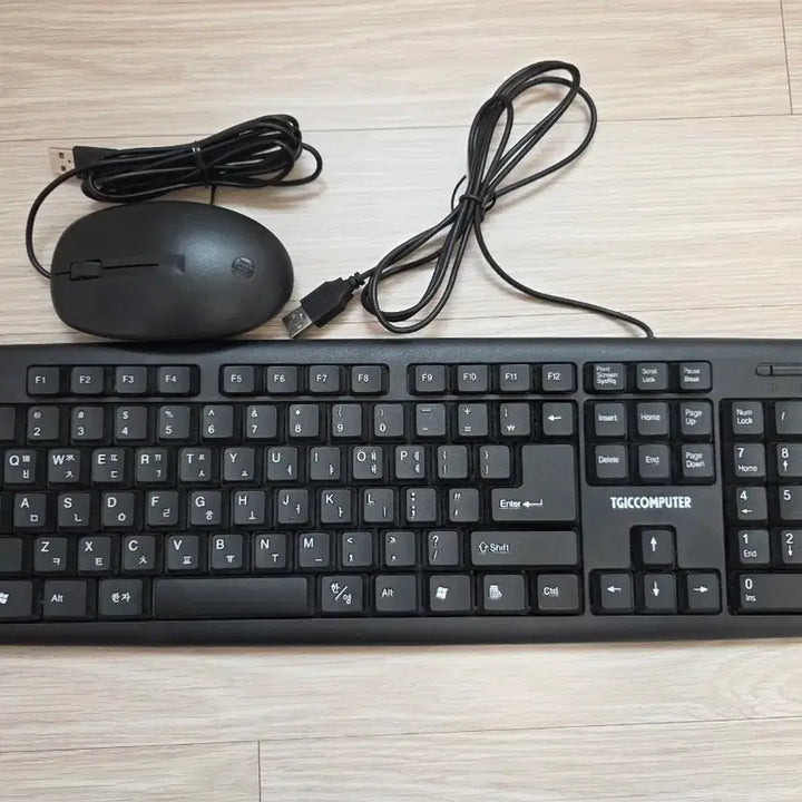 [BUNJANG] TG-Sambong Keyboard &amp; HP Wired Mouse Bundle / TG삼보 키보드, HP 마우스(유선)/거의새것/ 일괄