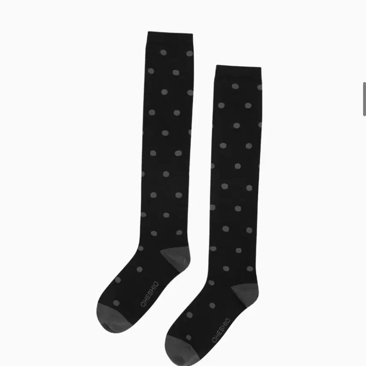 [BUNJANG] OHECSHO Dot Knee High Socks / 오헤시오 도트 니삭스