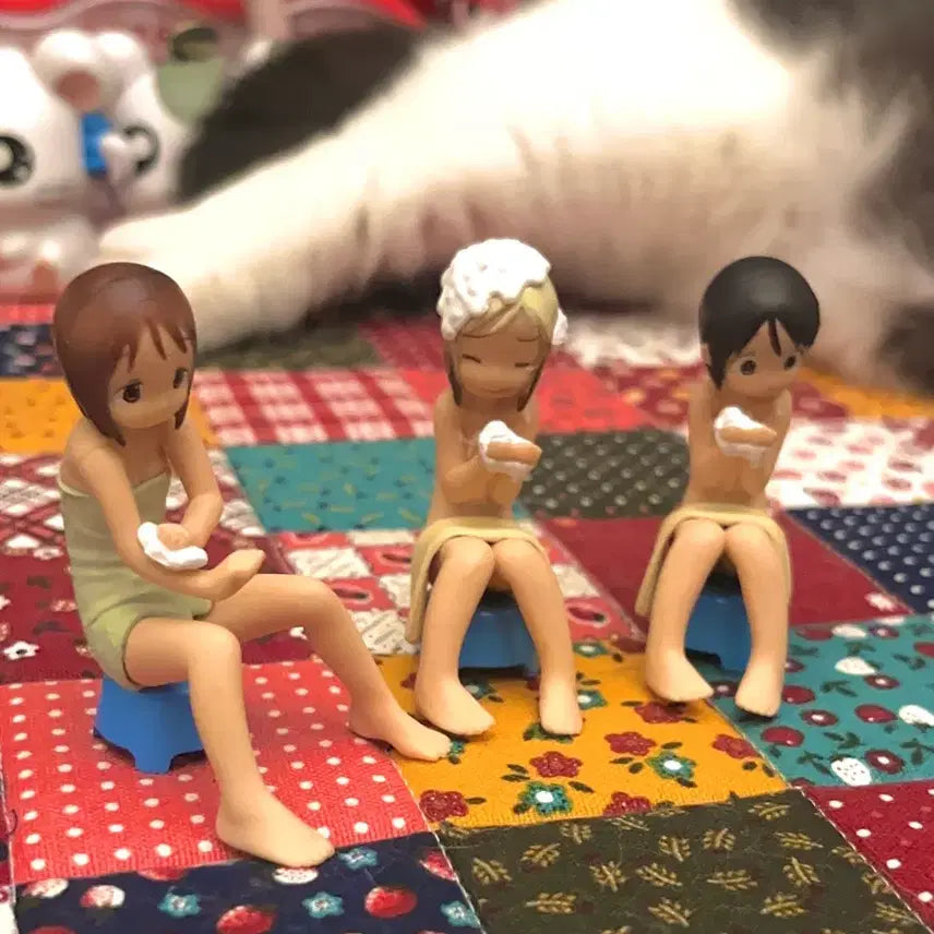 [BUNJANG] Strawberry Marshmallow Bath Figure Set / 딸기마시마로 목욕 피규어 미소녀 고전