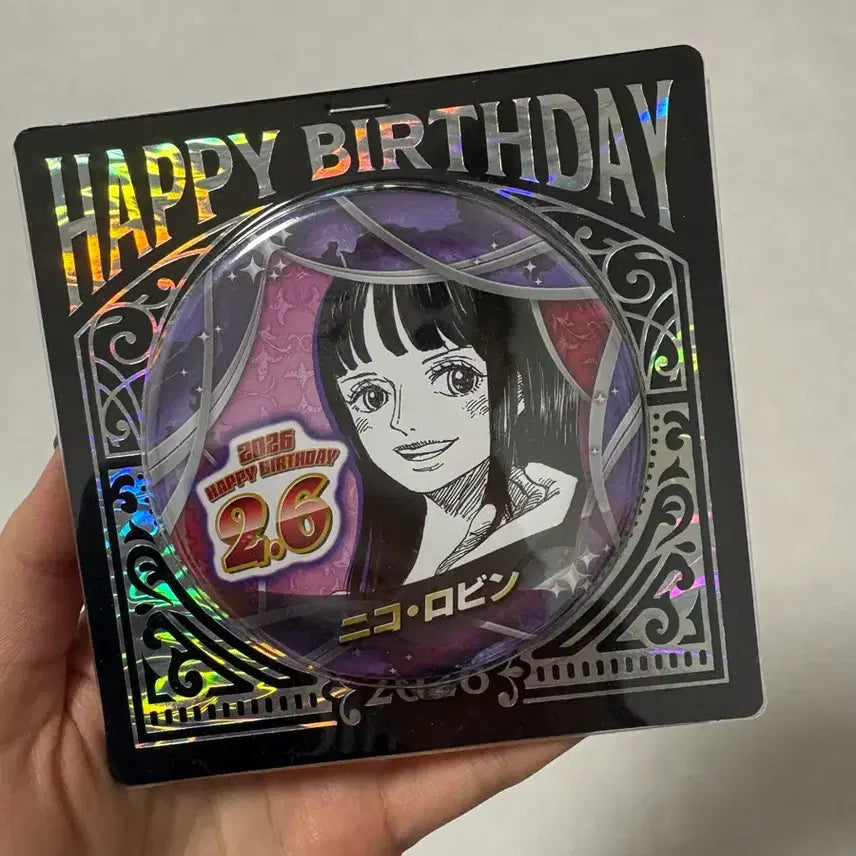 [BUNJANG] One Piece Nico Robin Birthday Can Badge / 원피스 니코 로빈 생일 캔뱃지 2026