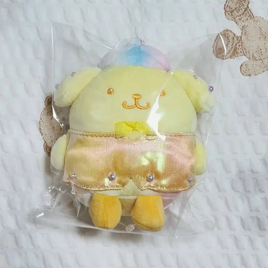 [BUNJANG] Sanrio Twinkle Aurora Pom Pom Purin Mascot Plush / 산리오 무뉴구루미 트윙클 오로라 폼폼푸린 마스코트 팝니다.