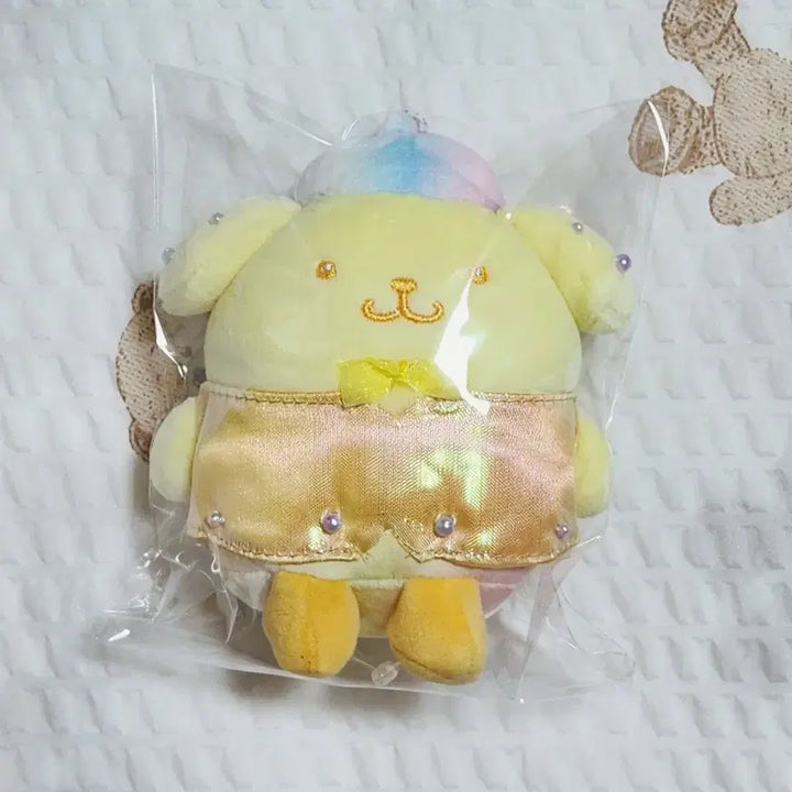[BUNJANG] Sanrio Twinkle Aurora Pom Pom Purin Mascot Plush / 산리오 무뉴구루미 트윙클 오로라 폼폼푸린 마스코트 팝니다.