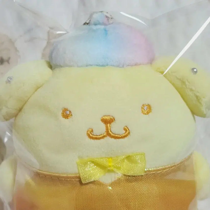 [BUNJANG] Sanrio Twinkle Aurora Pom Pom Purin Mascot Plush / 산리오 무뉴구루미 트윙클 오로라 폼폼푸린 마스코트 팝니다.