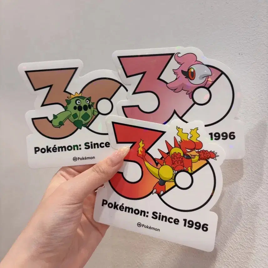 [BUNJANG] Magma Shiny Pokemon 30th Anniversary Sticker / 선인왕 슈쁘 마그마 포켓몬 30주년 스티커